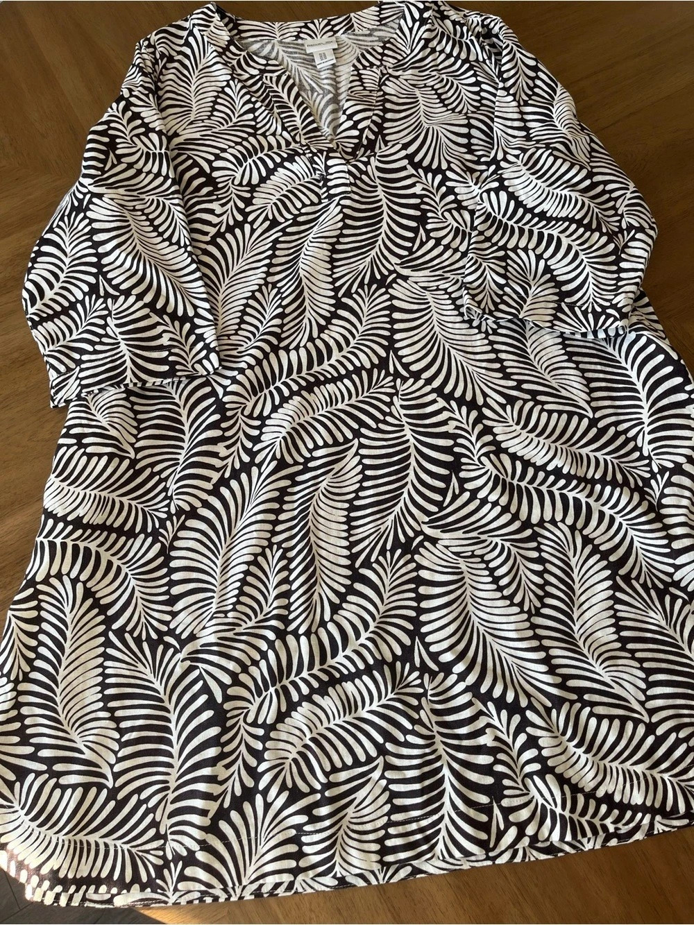 Rachel Zoe Abstract Print Dress Black & Cream XL